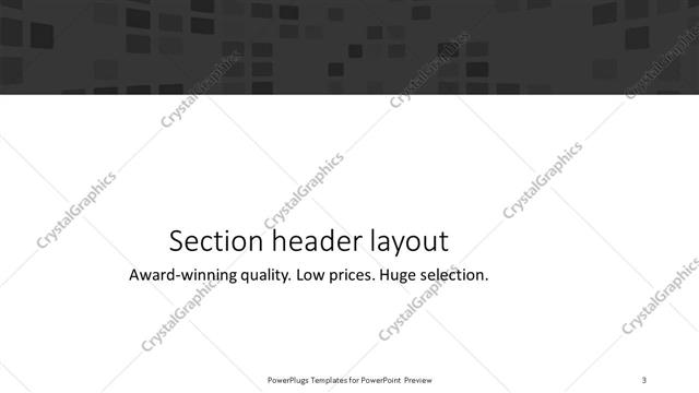 Section Header presentation slide layout