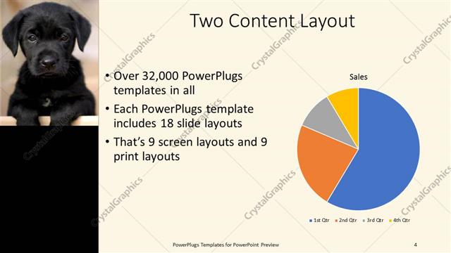 Two Content presentation slide layout