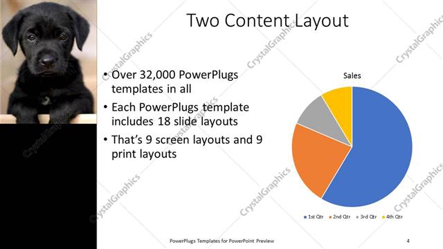 Two Content presentation slide layout