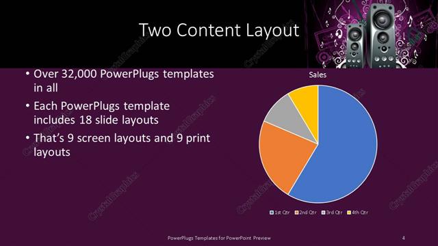 Two Content presentation slide layout