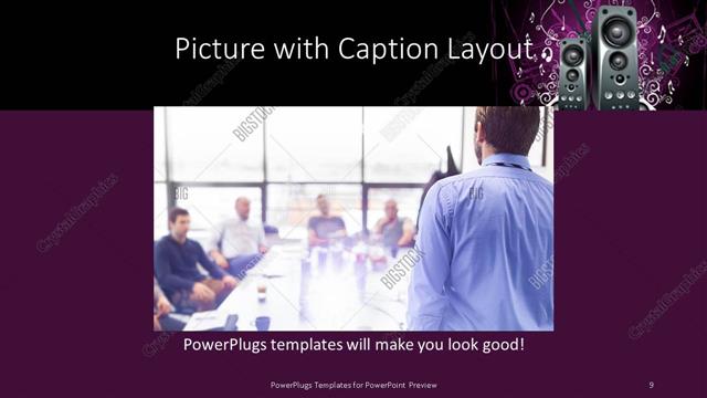 Picture with Caption presentation slide layout