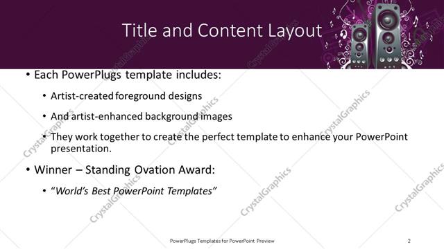 Title and Content presentation slide layout