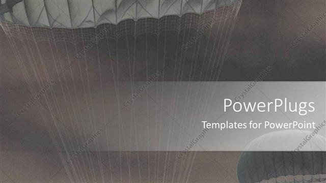  Presentation with strings - Two black and white parachutes with strings