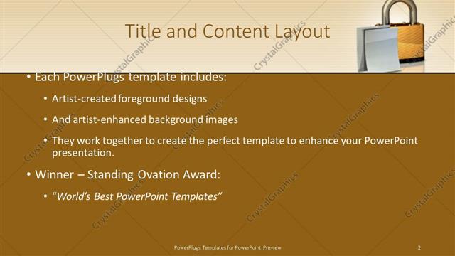 Title and Content presentation slide layout