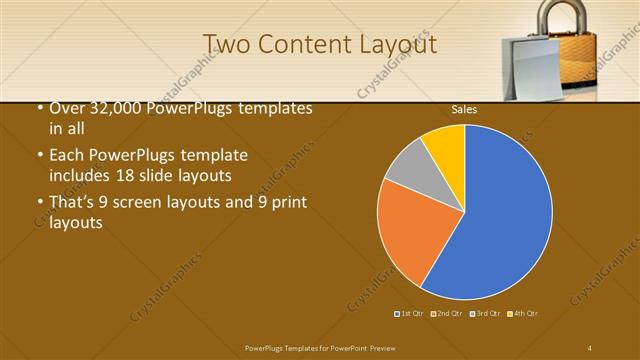 Two Content presentation slide layout