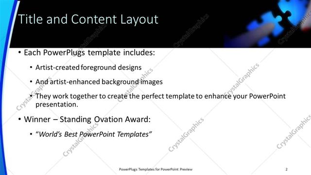 Title and Content presentation slide layout