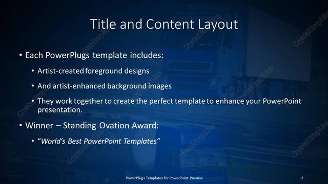 Title and Content presentation slide layout
