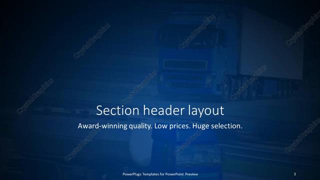 Section Header presentation slide layout