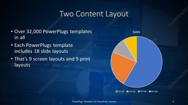 Two Content presentation slide layout