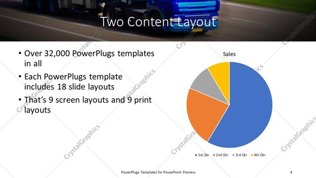 Two Content presentation slide layout