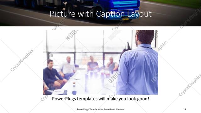 Picture with Caption presentation slide layout
