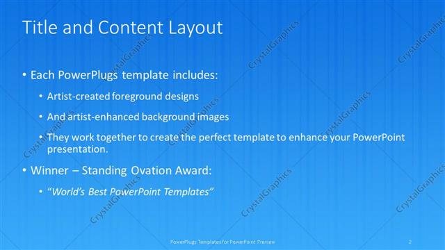 Title and Content presentation slide layout