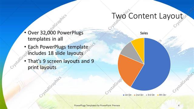 Two Content presentation slide layout