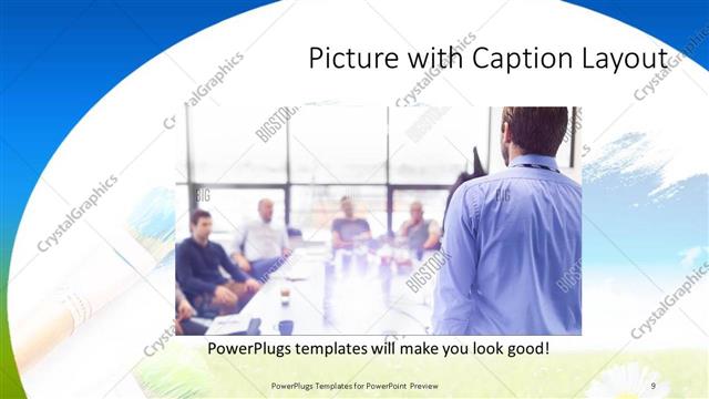 Picture with Caption presentation slide layout