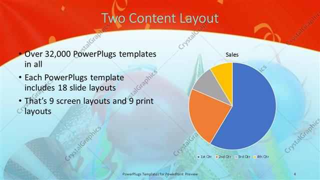 Two Content presentation slide layout