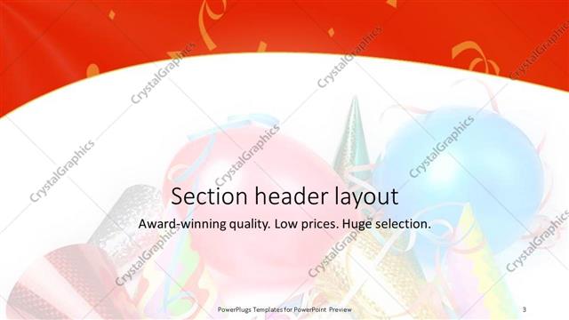 Section Header presentation slide layout
