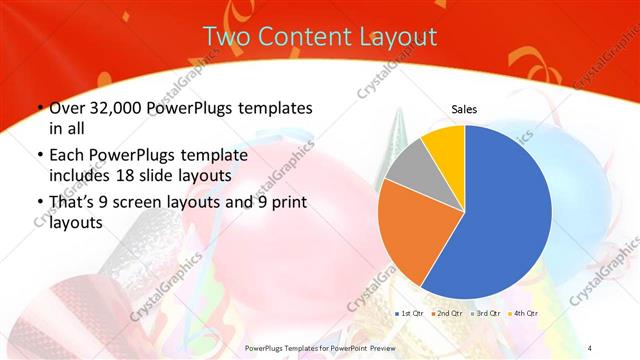 Two Content presentation slide layout
