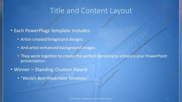 Title and Content presentation slide layout