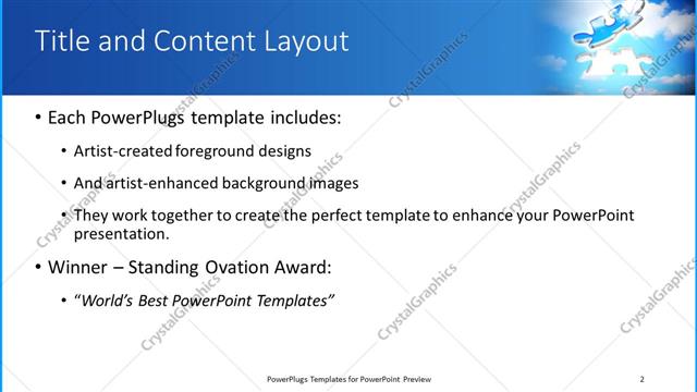 Title and Content presentation slide layout