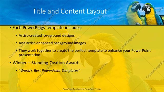 Title and Content presentation slide layout
