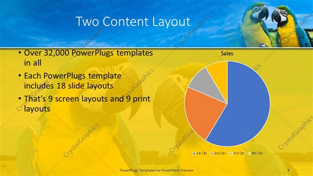 Two Content presentation slide layout
