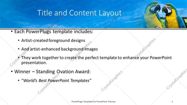 Title and Content presentation slide layout