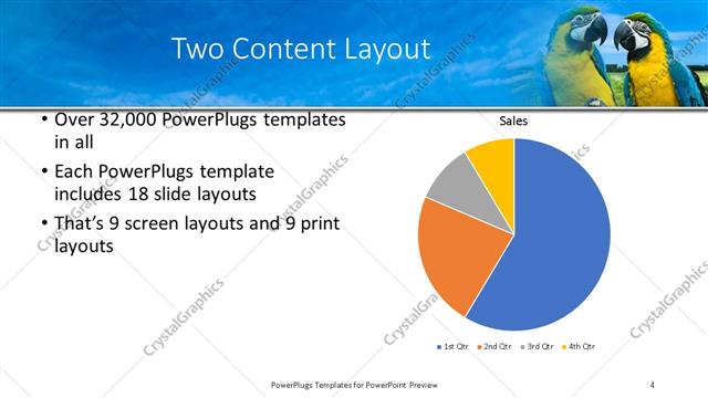 Two Content presentation slide layout