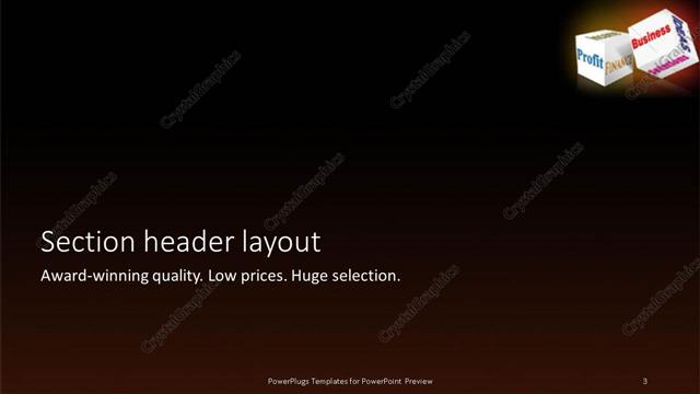 Section Header presentation slide layout