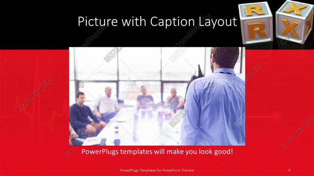 Picture with Caption presentation slide layout