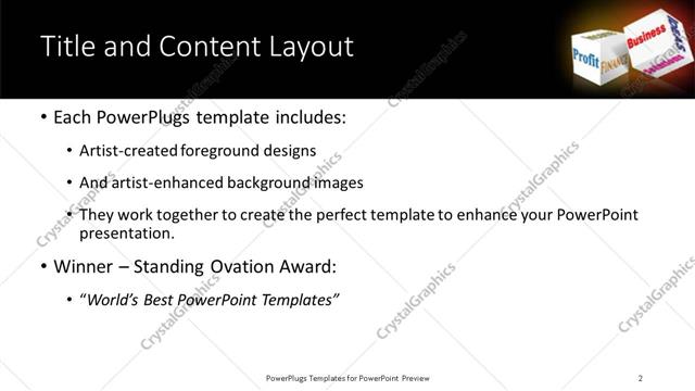 Title and Content presentation slide layout