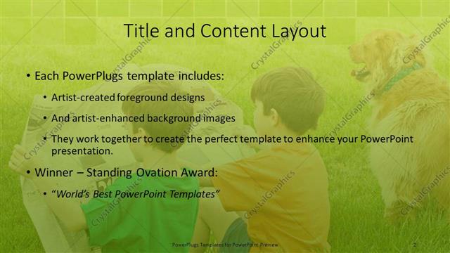 Title and Content presentation slide layout