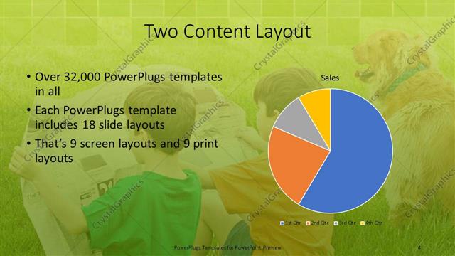 Two Content presentation slide layout