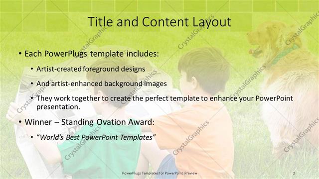 Title and Content presentation slide layout