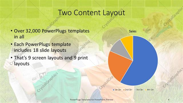 Two Content presentation slide layout