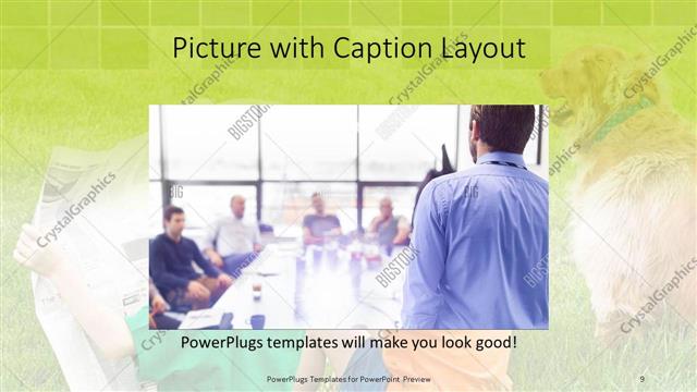 Picture with Caption presentation slide layout