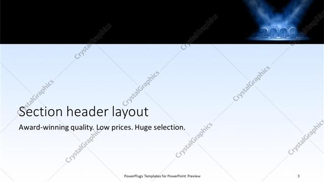Section Header presentation slide layout