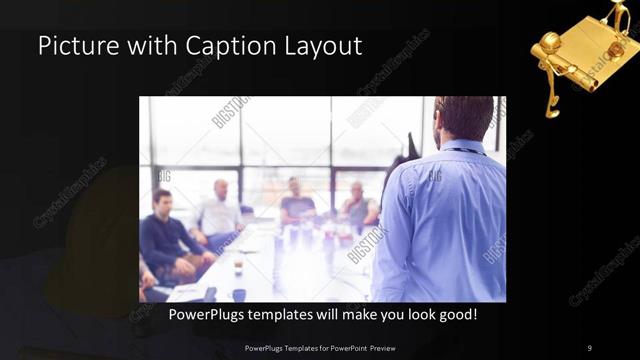 Picture with Caption presentation slide layout