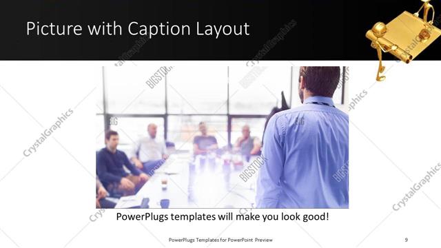 Picture with Caption presentation slide layout