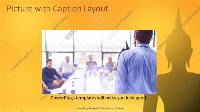 Picture with Caption presentation slide layout