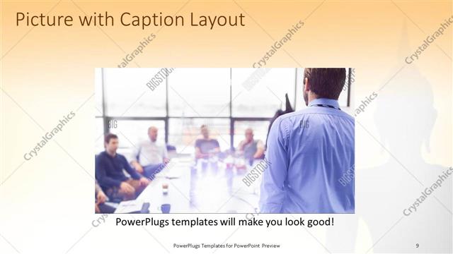 Picture with Caption presentation slide layout