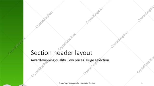 Section Header presentation slide layout