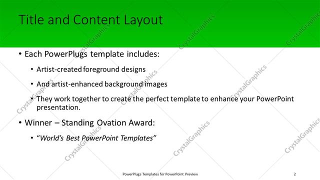 Title and Content presentation slide layout