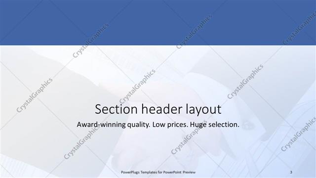 Section Header presentation slide layout