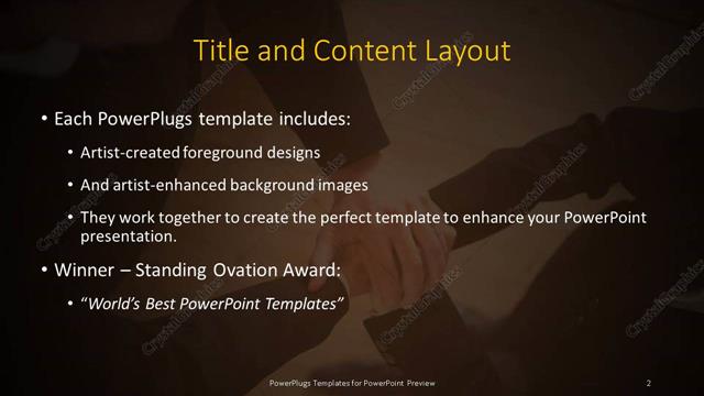 Title and Content presentation slide layout