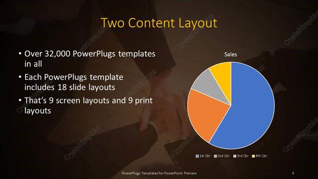 Two Content presentation slide layout