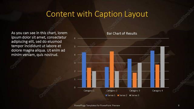 Content with Caption presentation slide layout