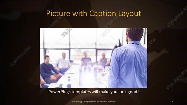 Picture with Caption presentation slide layout