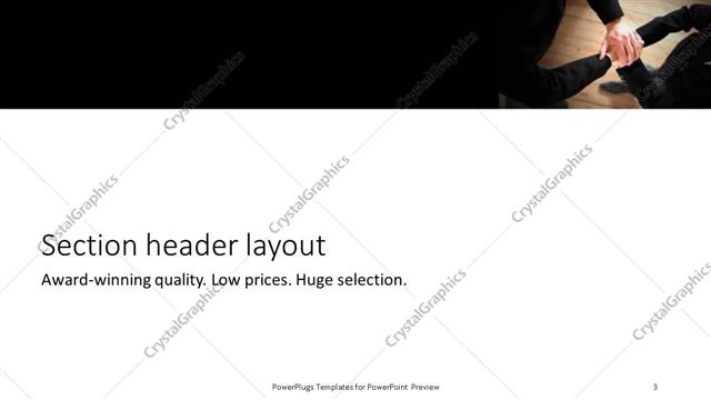 Section Header presentation slide layout