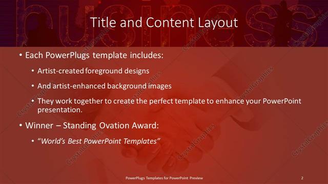 Title and Content presentation slide layout