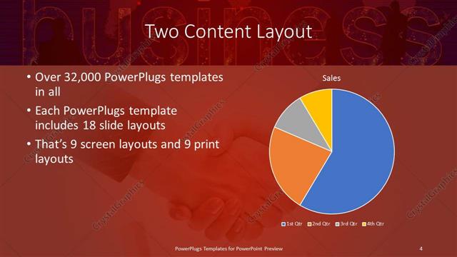 Two Content presentation slide layout